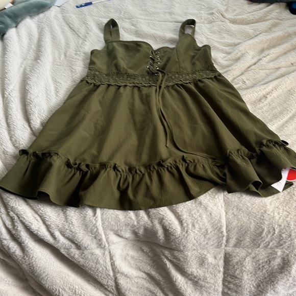 Cider | Dresses | Cider Olive Green Dress Axl Fits Like Am | Poshmark